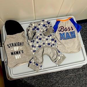 Set of 3 Small Dog Outfits